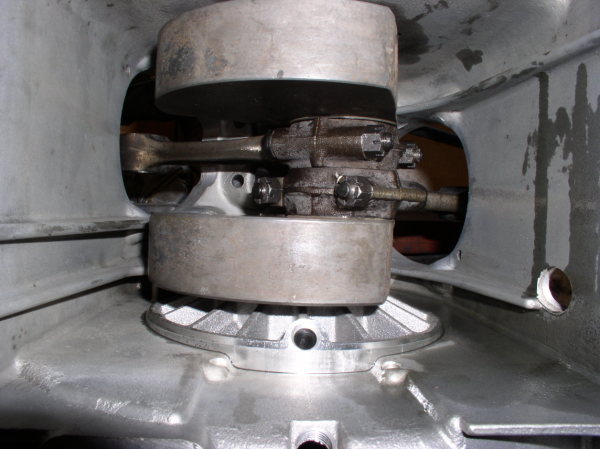 Connecting rods bolted up.