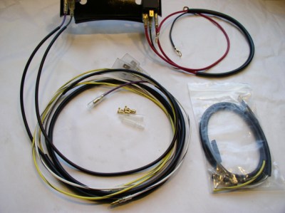 Custom turn signal and starter relay harnesses from Greg Bender