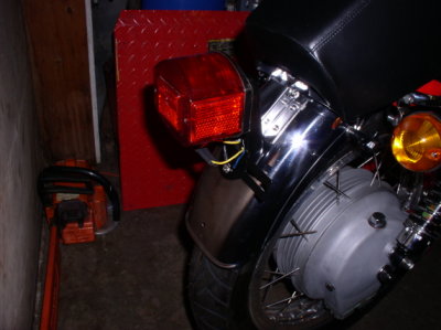 Taillight installed